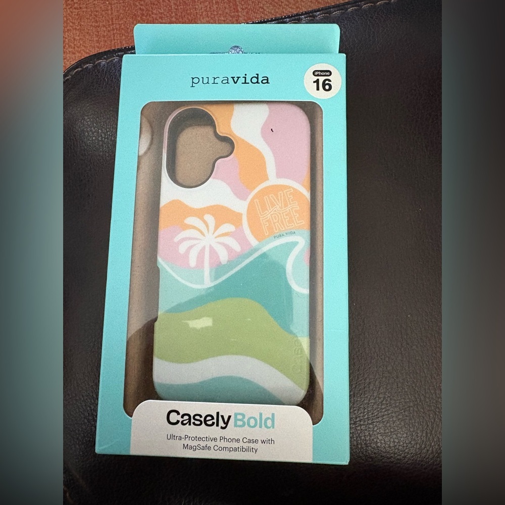 NEW: Pura Vida Casely Bold Pastel Wave Phone Case